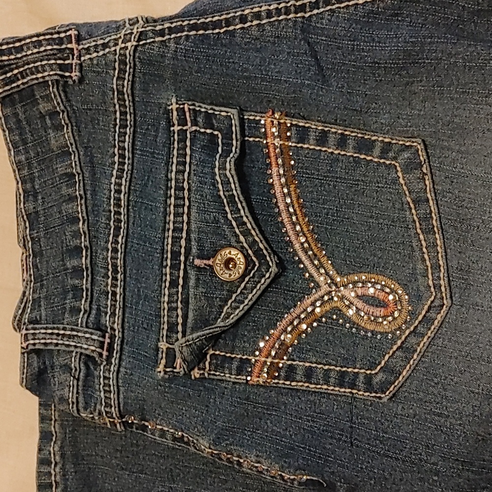 Angels Western Embroidered Flare Jean